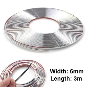 6mm Car Chrome Lining Strips Decoration Moulding Trim Bumper Protector Auto Body Sticker Accessories Chrome Trim Strip